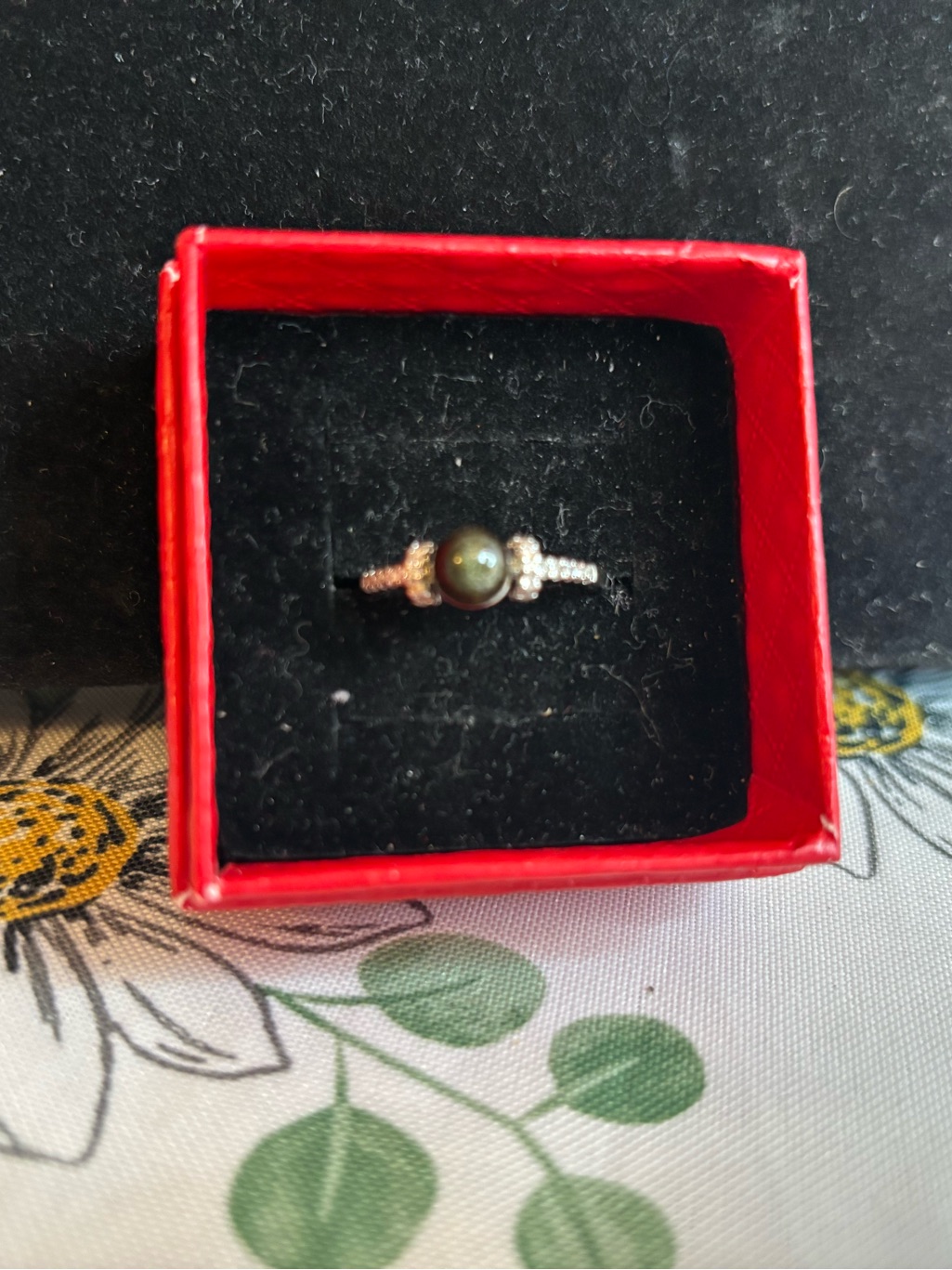 Gold Sheen Obsidian Ring
